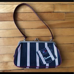 Tommy jeans Y2K mini purse, stripped denim